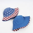 thumbnail image 3 of YOUI-GIFTS Bucket Hat Unisex American Flag Summer Beach Sun Cap for Women Men Cotton Packable Reversible Print Travel Headwear, 3 of 5