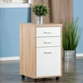 thumbnail image 3 of Winsome Kenner Mobile File Cabinet, 3 Drawers, Reclaimed Wood/White Finish, 3 of 9