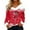 Red, variant on Women Christmas Outfit Festive Holiday Long Sleeve T-Shirt For Women Soft Comfortable Daily Wear Relaxed Fit Blouse Seasonal Celebration Cozy Outfit Blue 3XL