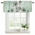 thumbnail image 2 of Green Floral Valances for Windows, Decorative Rod Pocket Window Valance Curtains, Country Rustic Ombre Painting Art Watercolor Short Curtain Drapes for Kitchen/Living Room, 2 Panels, 60" W x 18" L, 2 of 8