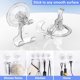 thumbnail image 4 of CHAO Juego de 2 soportes para maquinilla de afeitar con ventosa para ducha, gancho de ventosa de pared extraíble para baño, cocina, dormitorio, azulejo, toallero, bolsa de ropa, 4 of 5