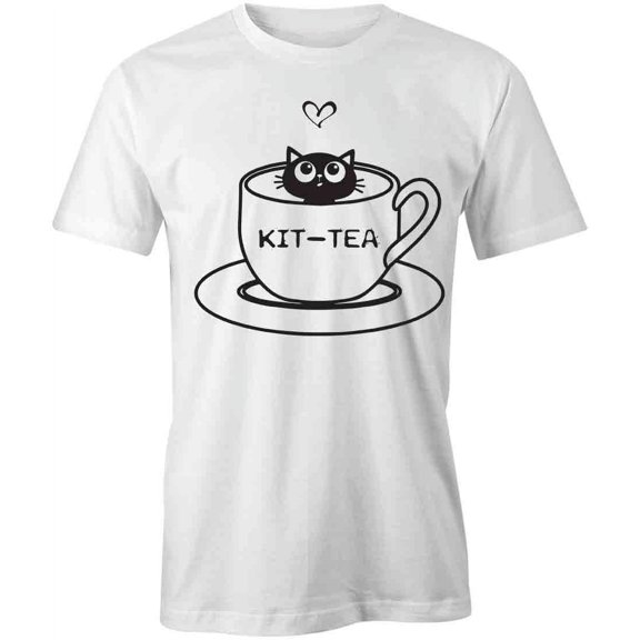Kit-tea T-Shirt | Cute Pets White Tee Gift