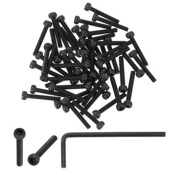 M3 x 20mm Hex Socket Head Screws Cap Bolt, 50 Pack 12.9 Grade Carbon Steel Hexagon Socket Screw with Hex Wrenches