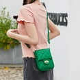 thumbnail image 4 of Bolso de hombro único para mujer Bolso bandolera con entramado Bolso para teléfono móvil, 4 of 5