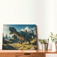 thumbnail image 4 of Balery Cute Green Dinosaur Blue Sky Pattern Canvas Decorative Picture – 30x40in Premium Wall Art, Modern Canvas Print for Home Decor（Horizontal）, 4 of 6