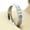 Silver, variant on 316L Stainless Steel Band Men/Women's White Shell CZ Engagement Ring Size 4-10
