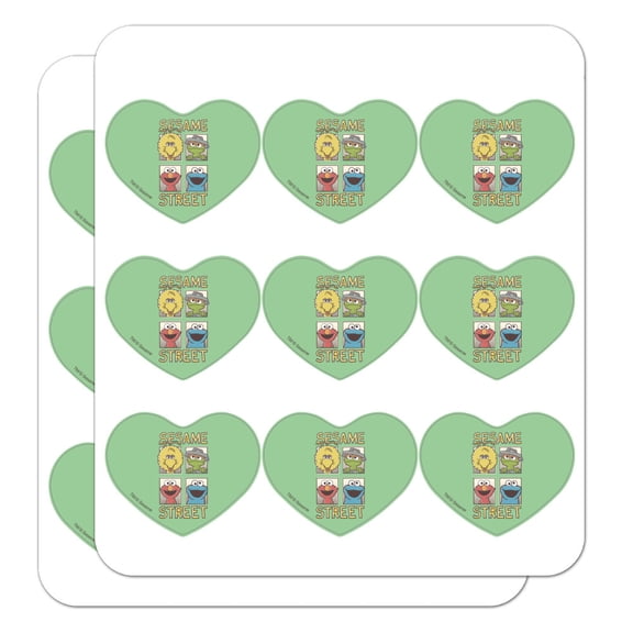 Sesame Street Vintage Comic Panels Heart Shaped Planner Calendar Scrapbook Craft Stickers