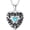 C-March locket only, variant on Personalized White Gold/Silver Sunflower Birthstone Locket Necklace That Holds 1 Picture Photo Heart Locket with Cubic Zirconia Heart Birthstone Crystal