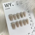 thumbnail image 3 of Press on nails fake Ice Crown Manicure Handmade False Nails Temperament Long Manicure Wearable Nail Plate, 3 of 9