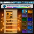 thumbnail image 6 of Sunmthink Full Spectrum Infrared Sauna ， 1-Person Home Sauna 850W Hemlock Wood Spa with Resonance Speaker & Tempered Glass, 6 of 9