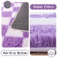 thumbnail image 4 of SARAG Super Soft Rug For Bedroom, 5x7ft White And Purple Area Rug Classic Checkered Shaggy Anti-Skid High Pile Soft Fluffy Rug Fuzzy Carpet For Living Room Bedroom Kids Room Nursery, Dorm, 4 of 9