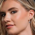 thumbnail image 4 of Gem Stone King 925 Silver and 10K Yellow Gold Green Mystic Topaz and White Moissanite and White Lab Grown Diamond Earrings for Women | 5.50 Cttw | Gemstone November Birthstone | Pear Shape 10X7MM, 4 of 6