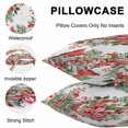 thumbnail image 5 of Throw Pillow Covers 16x16 Inch Set of 2, Cardinal Bird Waterproof Outdoor Pillow Covers, Winter Poinsettia Berry Pine Cones Floral Decorative Cushion Pillowcases for Couch, Sofa, Bed, Garden, Patio, 5 of 9