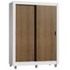 thumbnail image 1 of Ropero Closet Madesa Dallas Plus 2 Puertas Corredizas 4 Cajones con Pies Blanco/Marrón, 1 of 5