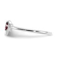 thumbnail image 6 of Auriga Fine Jewelry 14K White Gold Ruby Birthstone Heart Ring Size 7 Valentine's Day Gift for Women, 6 of 6