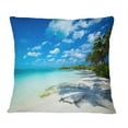 thumbnail image 2 of Designart 16" x 16" Blue Polyester Throw Pillow, 2 of 5