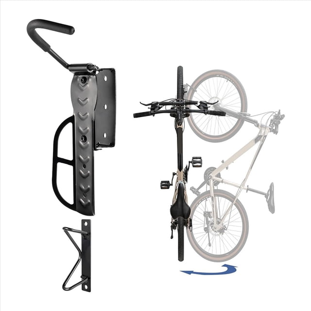 2 PACK Swivel Bike Rack Garage Wall Mount Bike Hangers for Garage Bike Rack Bicycle Storage Vertical Bike Rack