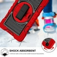 thumbnail image 5 of Dteck Case for Samsung Galaxy Tab A7 10.4" SM-T500 T505 (2020 Released) 10.4-inch,Shockproof Rubber 3-Layers Protection Case Hybrid Kickstand Cover with Hand & Shoulder Strap,Red+Black, 5 of 9
