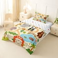 thumbnail image 2 of Manfei Kawaii Giraffe Twin Comforter Sets,Jungle Theme Print Bedding Set,Beige,Polkadot Reversible,2 Pieces,1 Comforter and 1 Pillowcase, 2 of 7