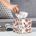 thumbnail image 5 of Goofa Rose Flowers Tissue Box Cover PVC Leather Tissue Holder Square Facial Tissue Case Facial Paper Organizer Dispenser for Bathroom, Vanity Countertop, 5 of 8