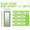 thumbnail image 2 of 24" X 96" Pantry Door Slab Frosted Glass Wood and Manufacture Wood Standard Door Without Hardware Kit, 2 of 7