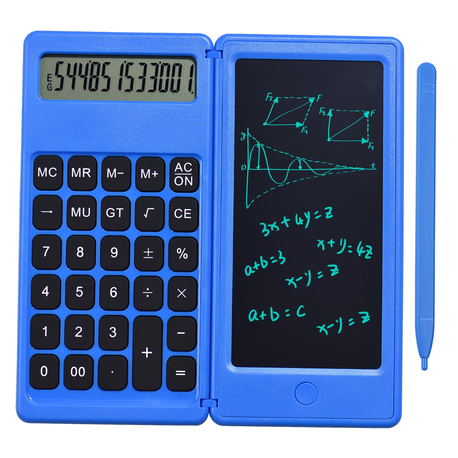 Tomshoo Foldable Calculator & 6 Inch LCD Writing Tablet Digital Drawing