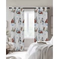 thumbnail image 2 of Snowman Christmas Black Out Curtains 84 Inch Long for Living Room, Xmas Tree Elk Snowflake Winter Blackout Curtain Shade Thermal Insulated Window Curtains Grommet Drapes 42"x84" 2 Panels, 2 of 8