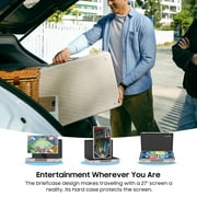 Apolosign PackGo 27 Portable Smart Touchscreen TV, 1080P FHD Briefcase Style Monitor with 6-Hour Battery, Android OS, 90° Rotation, 40W Speakers for Camping, Gaming and Outdoor Events, White