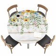 thumbnail image 2 of Round Fitted Tablecloth,Summer Sunflower Green Leaves Circle Table Cover Waterproof Table Cloth with Elastic Edge,Farm Retro Wood Board Outdoor Tablecloths for Kitchen Picnic 36-44in, 2 of 9