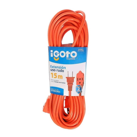 Extension Uso Rudo Naranja Exterior 16Awg 15M Igoto USO RUDO NARANJA