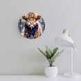 thumbnail image 4 of Home Decorative Wall Clock, Highland Cow with Scarf Funny Pattern Vintage Mute Non-Ticking Classic Wall Clock Battery Powered Suitable for Home, Living Room, Kitchen, Office Decorations, 4 of 6