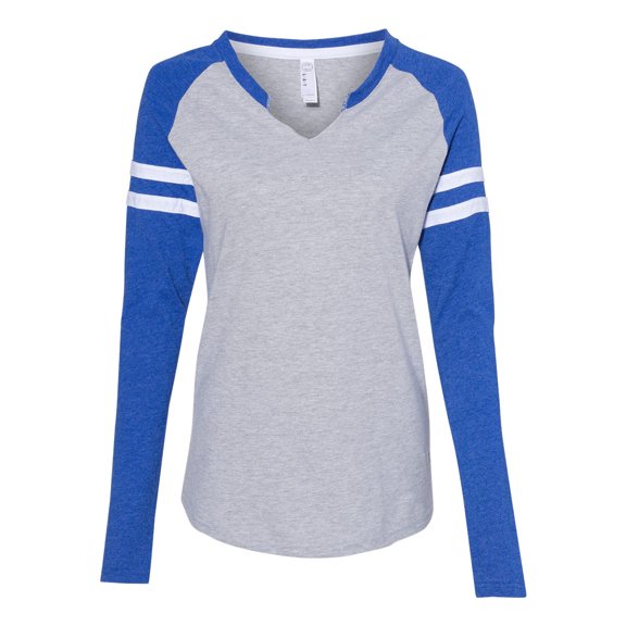LAT - Women's Fine Jersey Mash Up Long Sleeve T-Shirt - 3534