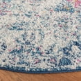 thumbnail image 4 of SAFAVIEH Round Rug 4' - Madison Collection - Transitional Modern Design, Navy & Teal, Non-Shedding & Easy Cleaning, Ideal for Living Room, Bedroom, Dining Space (MAD611N), 4 of 11