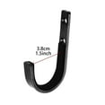 thumbnail image 3 of Qyaukm 2 Pack Wall Mounted Bow Hooks, Black Stainless Steel Coat Hooks - Heavy Duty Hat Rack for Entryway, Closet & Robe, Screws Included, 3 of 5