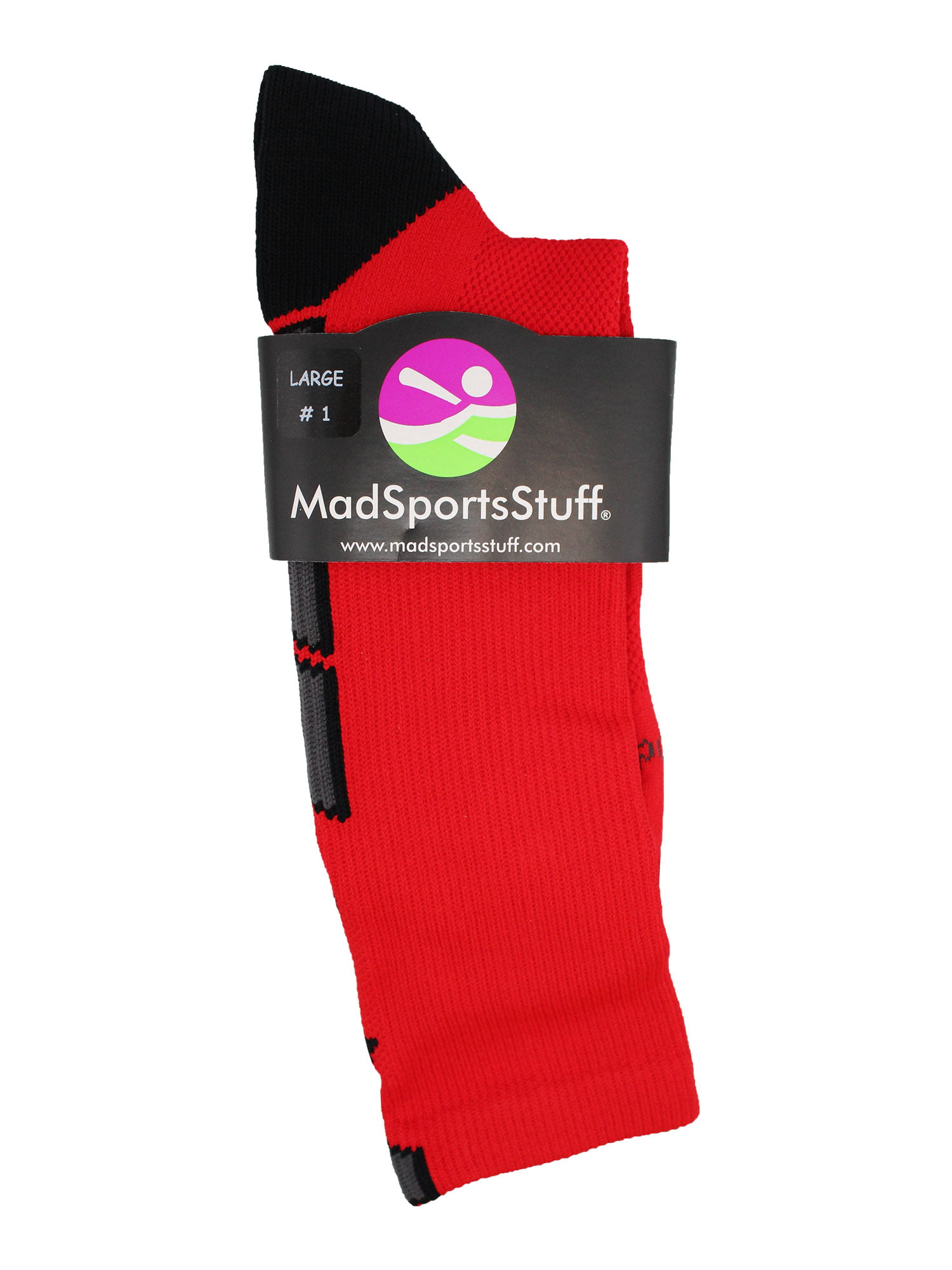 MadSportsStuff Player Id Jersey Number Socks Crew Length Red and Black
