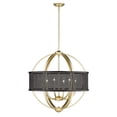 thumbnail image 4 of Golden Lighting Colson 6-Light Chandelier in Olympic Gold with Matte Black Shade, 4 of 5