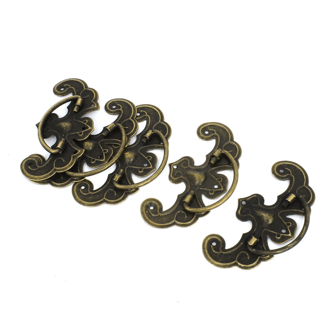 5pcs Hardware Home Cabinet Door Bat Shape Pull Handle Bronze Tone ...