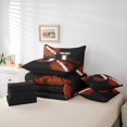 thumbnail image 6 of Homewish Boys Personalized Gifts 7pcs Bedding Comforter Set,Brown Letter J Queen Bedding Sets,Rugby Pattern Queen Sheet Sets For Teens,Lightweight Room Decoration Reversible, 6 of 8