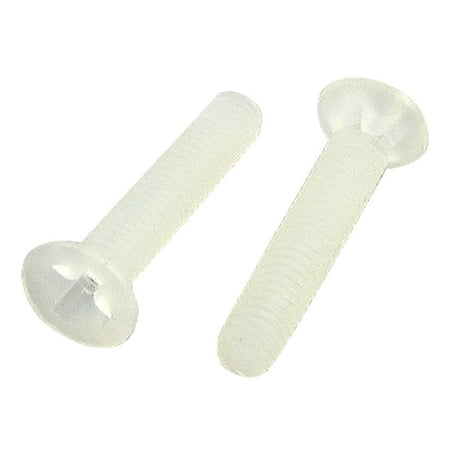 

Unique Bargains 20 Pcs Plastic 3/25 Thread Dia Flat Cross Head Screws Fasteners