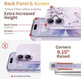thumbnail image 4 of for iPhone 17 Case,[3 in 1] with Screen Protector & Camera Lens Protector, Flower Pattern Design,Clear Soft Shockproof Slim Floral Phone Cover for Women Girls 2025 6.3"(Ink Purple), 4 of 13
