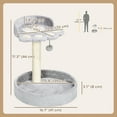 thumbnail image 3 of PawHut 17" Small Cat Tree, Cat Tower with Sisal Scratching Post, Light Grey, 3 of 10
