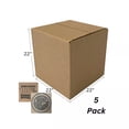 thumbnail image 6 of UOFFICE 1 Pack Double Wall Standard Shipping Boxes, 22" x 22" x 22", 5 Count, 6 of 6