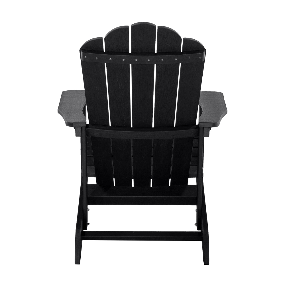 Folding Adirondack Chair,Weather Resistant & Durable Garden Adirondack Chair,Wood Outdoor Fire Pit Lounge Chair for Patio Deck Yard Lawn and Garden Seating,Easy Assembl,Black - image 5 of 5