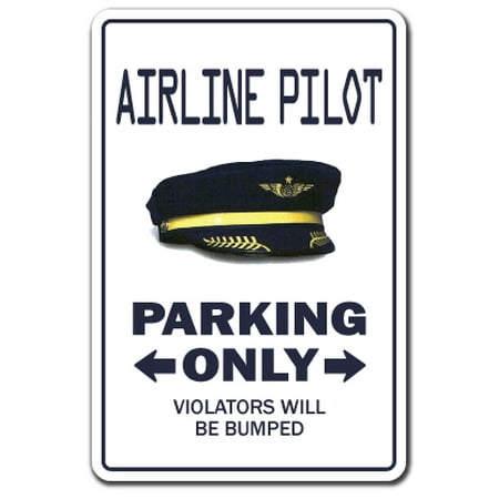 Flying Ace Pilot - AIRLINE PILOT Decal parking Decals plane airplane captain flying | Indoor/Outdoor | 9