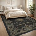thumbnail image 3 of ODIKA 8'x10' Washable Area Rug Snake Vintage Celestial Design With Gothic Star Border And Serpent Coils for Dining Room, Large Office, Lounge, Non-Slip Chair-Friendly Mat, 3 of 7