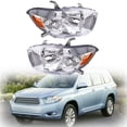thumbnail image 5 of SEBLAFF TO2502176 TO2503176 Clear Lens Chrome Halogen Headlight Assembly Replacement for 2008 2009 2010 Highlander Driver & Passenger Side, 5 of 5