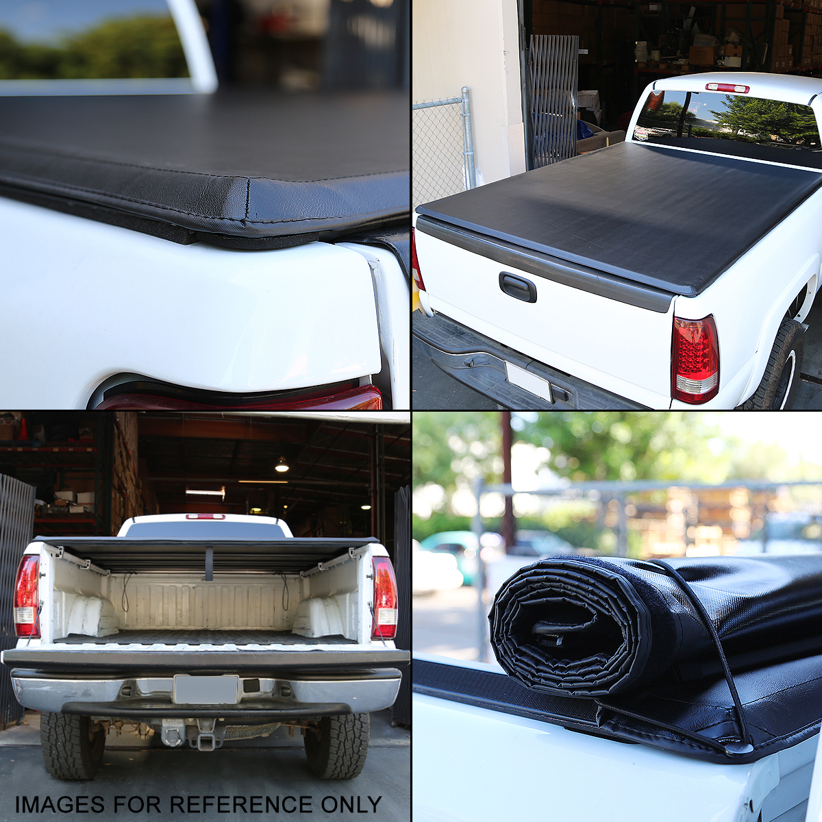 For 1999 To 2014 Chevy Silverado Gmc Sierra 8 Long Bed Vinyl Soft Roll Up Tonneau Cover 03 04 05 06 07 08 09 10 11 12 13 Walmart Com Walmart Com