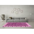 thumbnail image 3 of Ahgly Company Indoor Round Abstract Pink Modern Area Rugs, 4' Round, 3 of 4