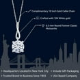 thumbnail image 5 of Gem Stone King 10K White Gold Moissanite Pendant Necklace for Women Round 1.00cttw, 5 of 5