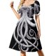 thumbnail image 3 of Kraken vestido de manga corta vestidos de noche de lujo vestido largo de verano para mujer vestidos largos de estilo coreano vestido de verano para mujer, 3 of 7